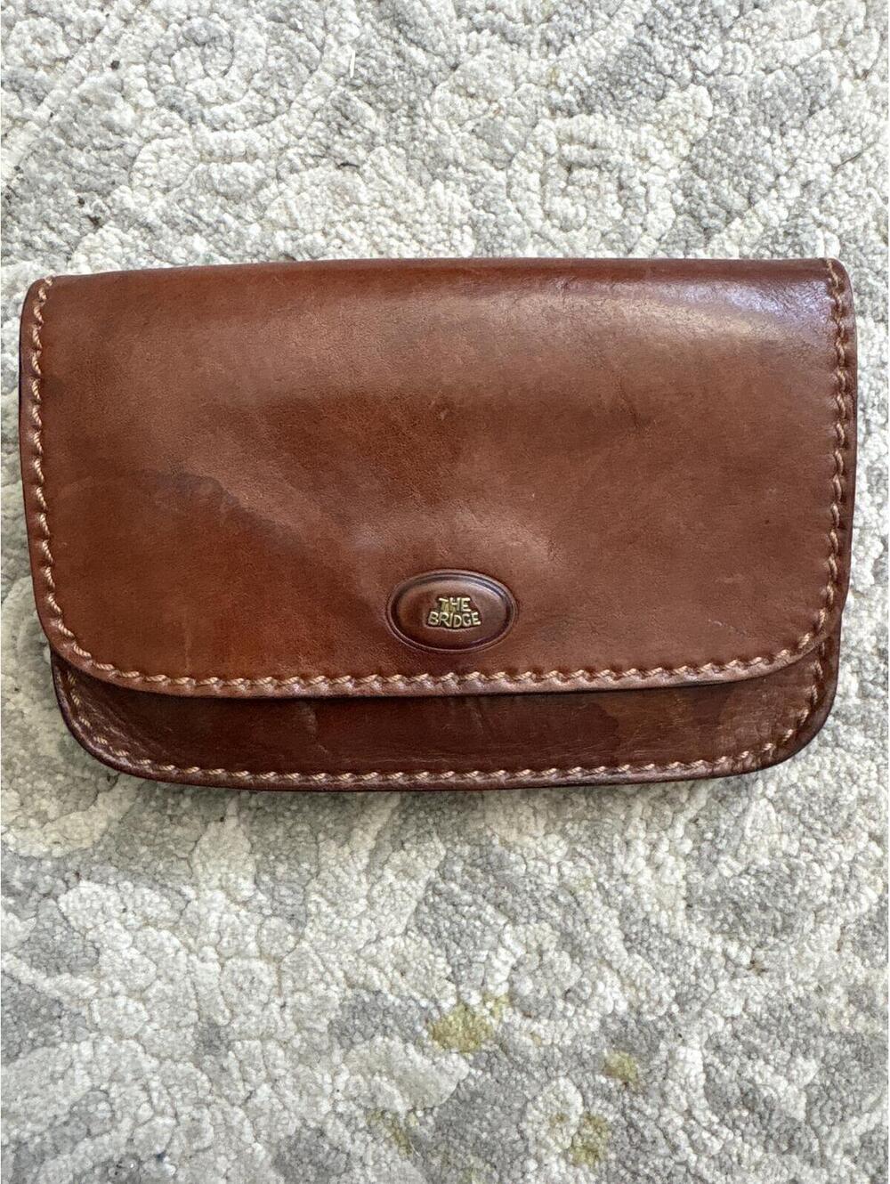 Vintage The Bridge Italian leather clutch